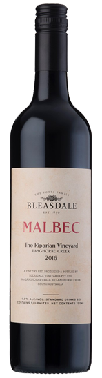 Red NV Bleasdale Riparian Vineyard Malbec